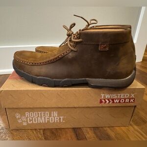 Mens Twisted X Steel Toe Work Chukka Driving Boots Sz 9.5 NWT